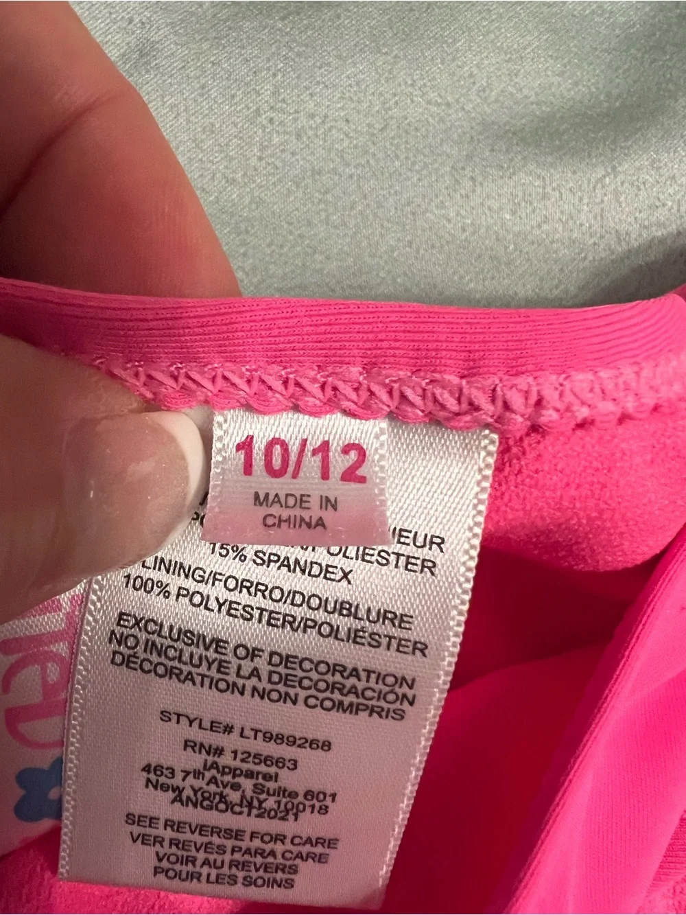 Limited Too Neon hot Pink Bikini Bottoms 10/12  large girls